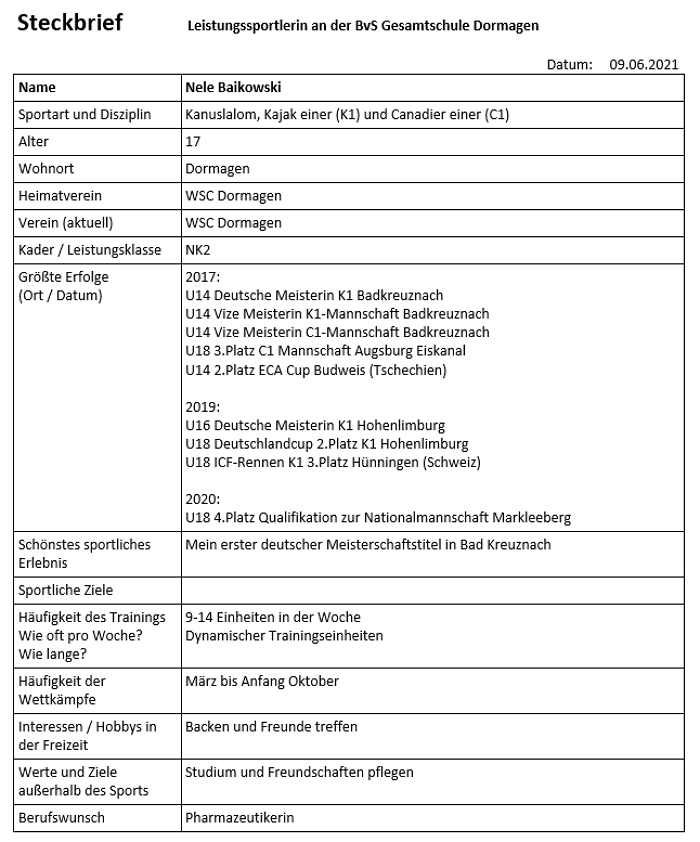 Steckbrief Nele